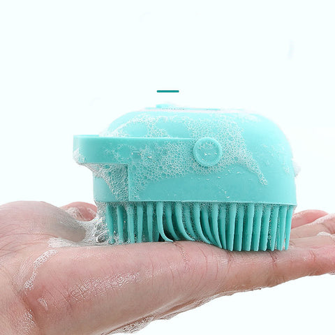 Pet Silicone Bath Massage Scrub Bath Brush For Cats And Dogs