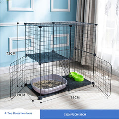 Creative DIY Assembling Pet Wire Fence Indoor Cat Cage