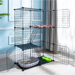 Creative DIY Assembling Pet Wire Fence Indoor Cat Cage