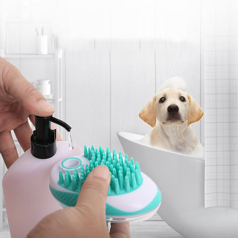 Pet Silicone Bath Massage Scrub Bath Brush For Cats And Dogs