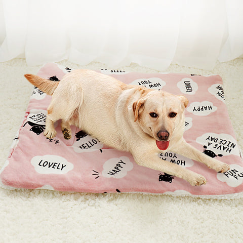 Dog Double-sided Fleece Blanket Warm Pet Blanket Cat Dog Paw Blanket Mattress Pet Pad