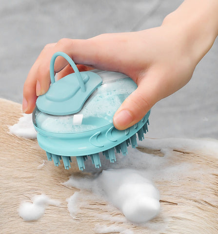 Pet Silicone Bath Massage Scrub Bath Brush For Cats And Dogs