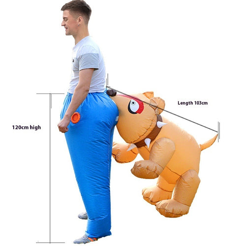 Halloween Inflatable Clothing Inflatable Dog Costume Festival Funny Dog Bite Ass Funny Inflatable Toy