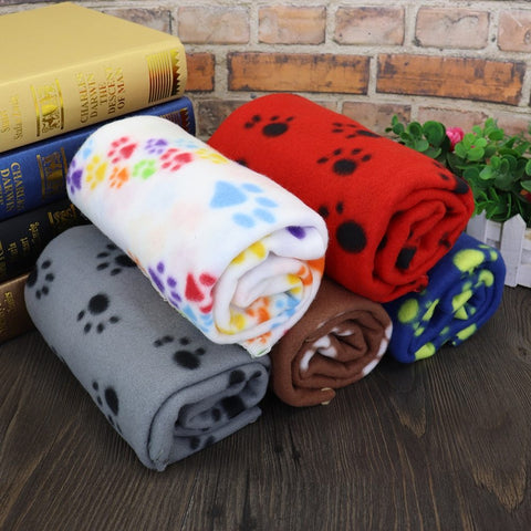 Dog Double-sided Fleece Blanket Warm Pet Blanket Cat Dog Paw Blanket Mattress Pet Pad