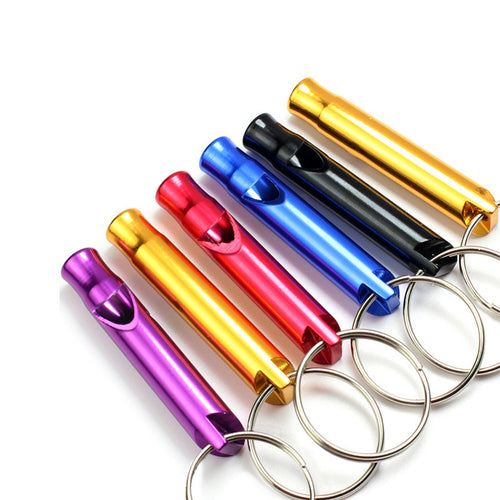 Outdoor Survival Whistle High Frequency Whistle Travel Aluminum Keychain Whistle