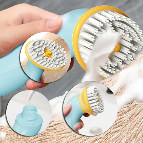 Pet Silicone Bath Massage Scrub Bath Brush For Cats And Dogs